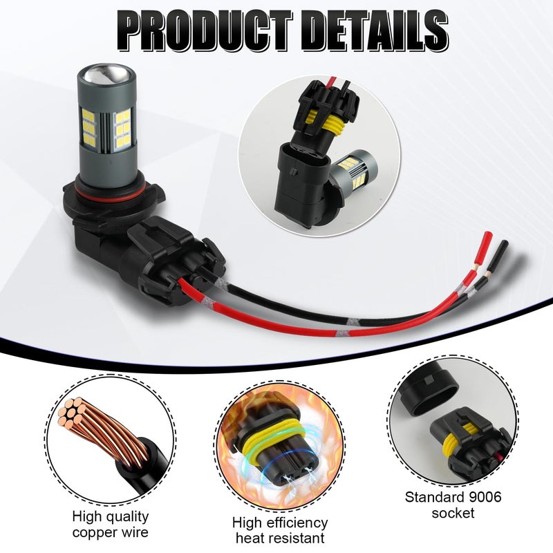 iBrightstar Nylon 9005 9006 9012 9145 H10 Female Adapter Wiring Harness Sockets Wire for Headlights Fog Lights - Image 2